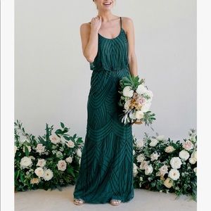 Gigi Classic Emerald Geo Beaded Dress